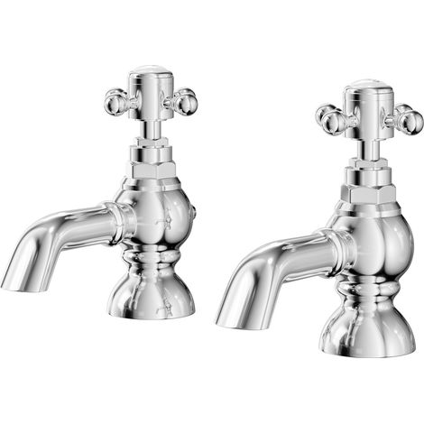 Wholesale Domestic Balmoral Traditional Polished Chrome Bath Taps Pair (1/5)