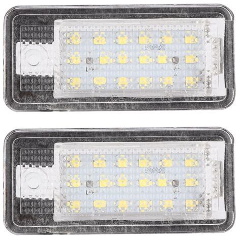 QORVA-Feux LED pour plaque d'immatriculation Audi – Éclairage arrière blanc lumineux – 18 LED SMD haute puissance – Installation facile