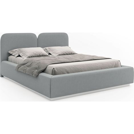 Selsey Comoves – Polsterbett 180x200 mit Veloursbezug, Grau