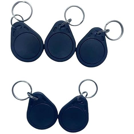 Lot de 5 porte-clés personnalisables et réinscriptibles 13,56 MHz Noir (1/4)