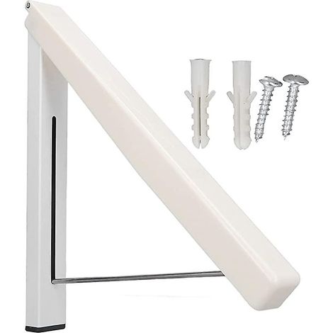 Étendoir à linge mural multifonctionnel, pliable et télescopique, gain de place, rétractable et pliable. (1/5)