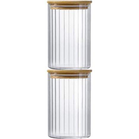 Sollbry Lot de 6 Bocaux en Verre Hermétique - Boite Rangement Cuisine Verre - Bocal en Verre avec Couvercle(850ml) (1/5)