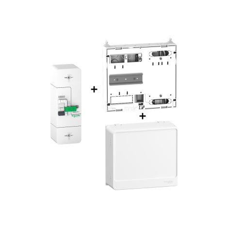 Schneider - Disjoncteur de branchement EDF + platine + habillage + porte - Ru00e9f : R9FT645+R9H13206+R9H13418 (1/5)