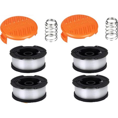 Bobine de coupe-bordure Black & Decker, bobine de coupe-bordure de 0,2 cm (4 fils de coupe-bordure, 2 capuchons, 2 ressorts) (1/4)