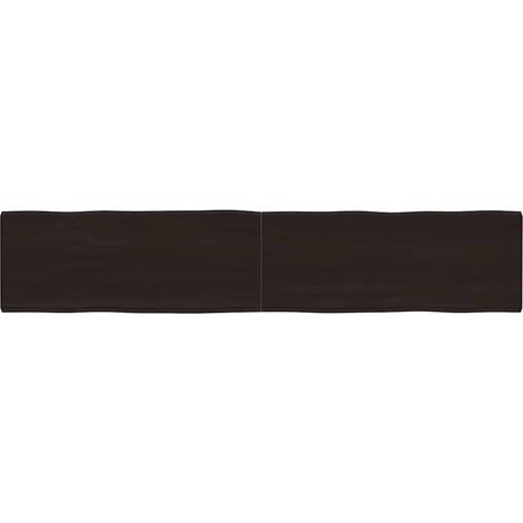 Tablero mesa madera tratada borde vivo marrón 200x40x(2-4) cm vidaXL (1/5)