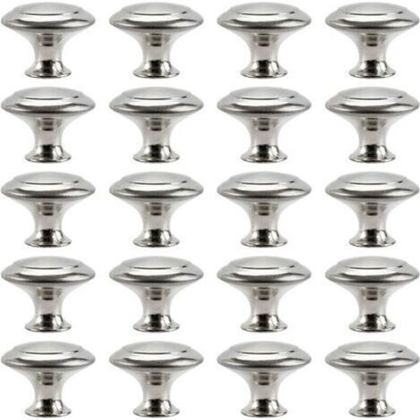 Bouton de Meuble Cuisine Poignées Cabinet Acier Inox Portes Coupe Décoration Porte Cabinet Placard Tiroir Armoire(20PCS) (1/4)