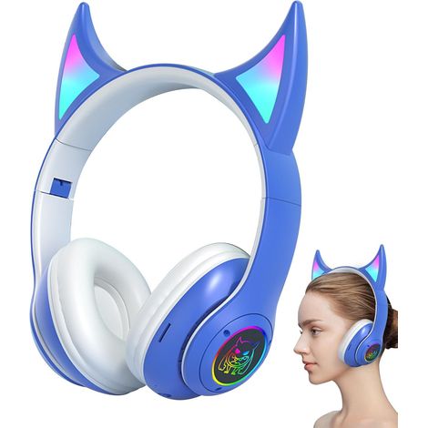 Casque o circum-aural avec oreilles de chat et lumières (1/5)