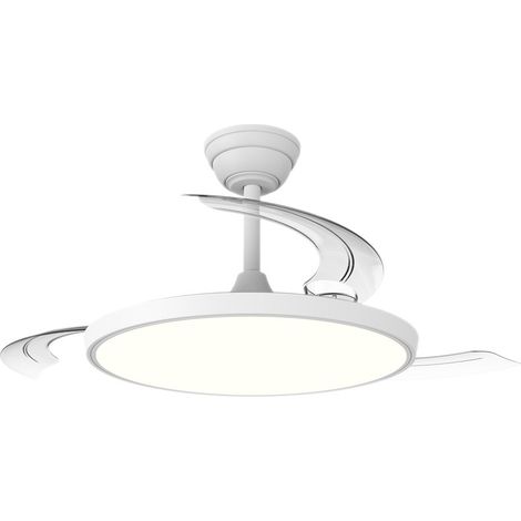 Ventilador LED aspas retráctiles Cookie 60W blanco (1/3)