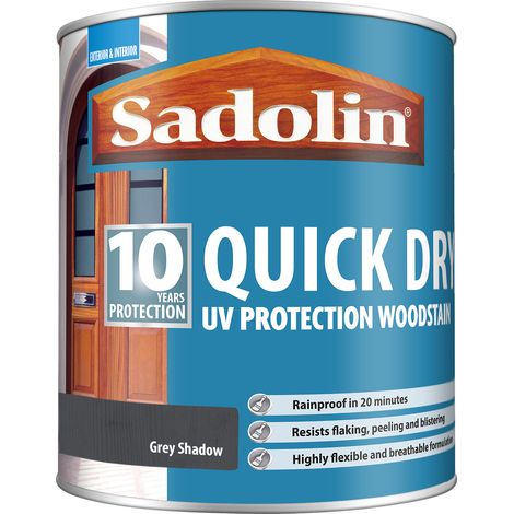 Sadolin Quick Dry UV Protection Woodstain - Grey Shadow - 1L
