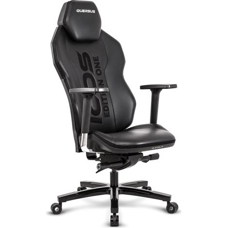 Chaise de Bureau en Cuir synthétique Noir (1/5)