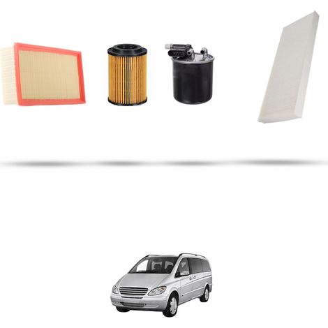 Kit tagliando 4 filtri compatibile con Mercedes Viano (639) 2.2 CDI 110kw Dal 2003 (1/5)