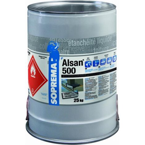 Alsan 500 SOPREMA étanchéité liquide circulable - bidon 25 kg gris anthracite ral7040 - 00011493/ANT