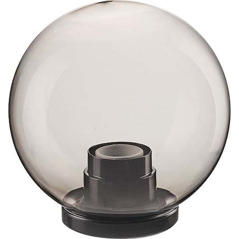 Sfera, in policarbonato e metacrilato, Ø 20 cm, e27 - 1x100w, ip44, completa di base, colore fume'