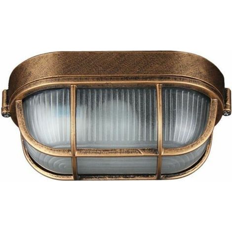 Applique D'extérieur, Lampe Ovale En Aluminium Moulé Sous Pression Applique, Murale Marine Nautique Lumière Vintage Industrielle, Lampe De Bateau, Décoration Mur Patio Couloir Lampes (1/4)