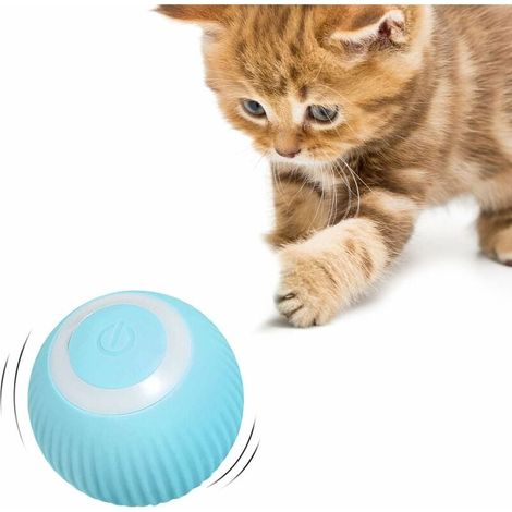 Interactive Cat Toy Ball with LED Light, 360 Degree Automatic Rotation Interactive Cat Toy, USB Rechargeable Cat Ball Toy, Cat Toy, g MUMU (1/4)