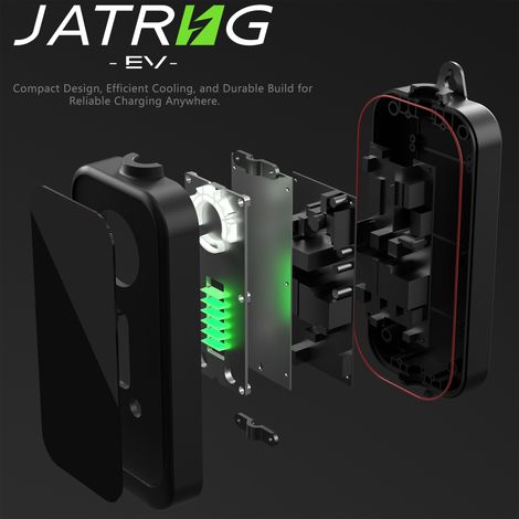 JATRHG P1 EV Chargeur 12M 7.2KW-1.5KW 32A24A16A13A10A8A Type 2 station de Charge Voiture Electrique Portable Courant Commutable Voiture hybride Chargeur Rapide monophase