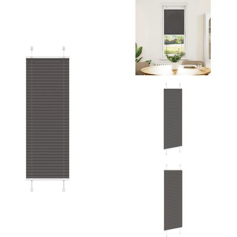 Store plissé noir 45x100 cm largeur du tissu 44,4 cm polyester - Store Plissé - Stores Plissés - Store Plissé De Fenêtre - Plisse Aveugle (1/5)