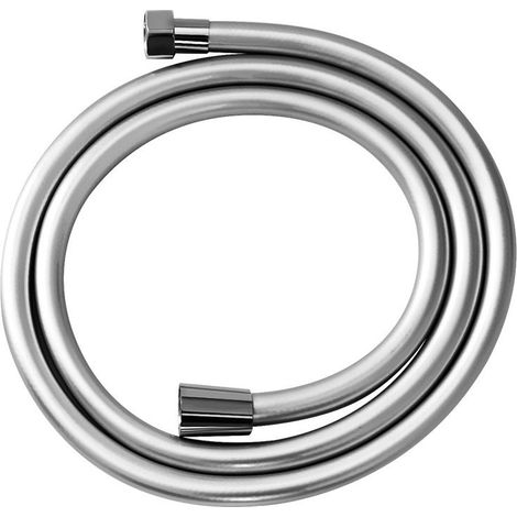 Flexible bathroom shower hose, 1200mm shower hose, kink-resistant, glossy finish, universal 1/2" threaded fitting, chrome finish (1/4)