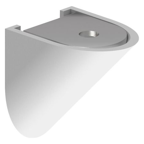 Metallwinkel mit Abdeckung, 16 Stk., weiß