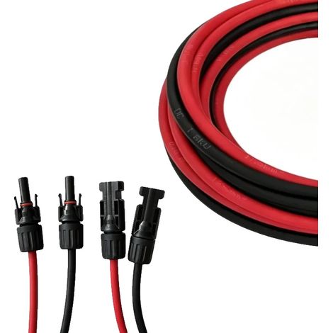 Cable solar, resistente a los rayos UV, doble aislamiento, 6 mm², 10 m (1/2)