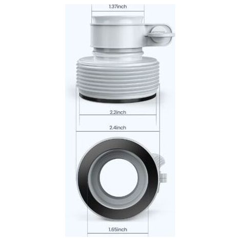 Adaptateur de Tuyau de Type B pour Pompes, Paquet de 2, adaptateur de tuyau de piscine pour raccords de 1,5 \ (1/2)