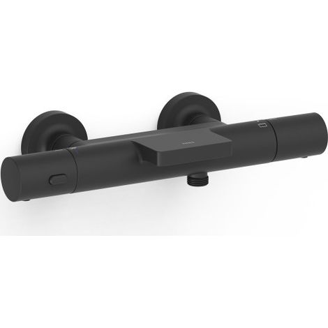 Mitigeur bain-douche thermostatique mural Over‑wall BLACKMAT (noir mat) - TRES 19017412NM (1/2)