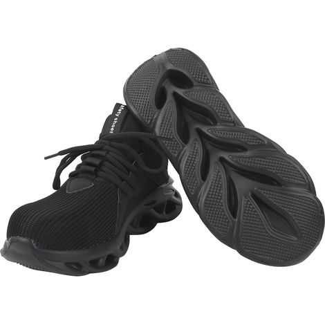 Chaussures de sécurité pour hommes, embout en acier, respirantes, anti-chocs et anti-perforation (45) (1/5)