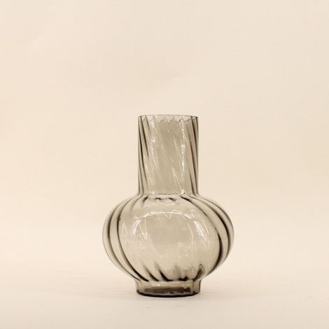 Vase en verre strié, H25cm