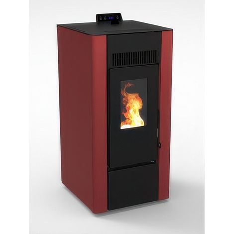 Stufa a Pellet Ventilata Canalizzabile 8,10 kW Bordeaux per 226 m³, Modello Efesto 9