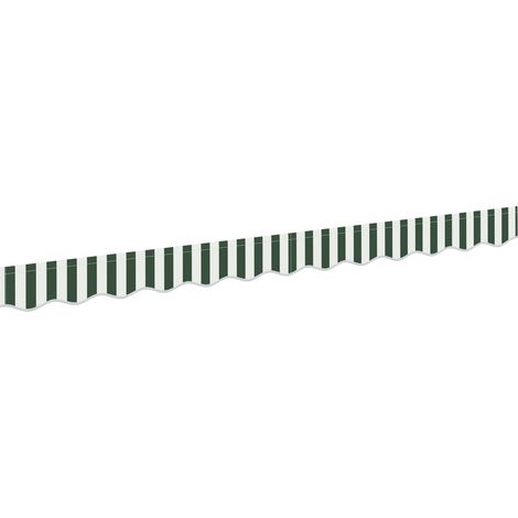 vidaXL Awning Valance Replacement for 3.5 m Green & White Stripe
