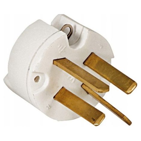 Inserto para enchufe metálico, clavijas planas, 32A