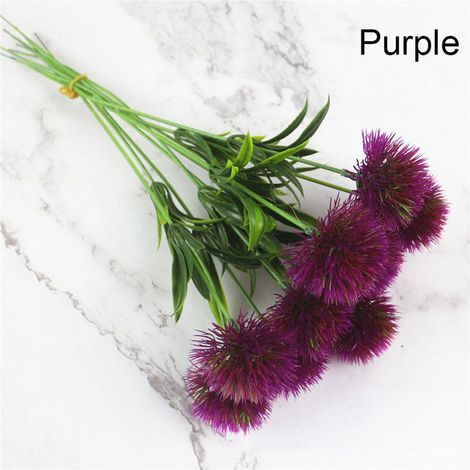 Bouquets verts en soie pour décoration intérieure, fleurs de pissenlit artificielles, 5 pièces, pour fête et mariage (1/5)
