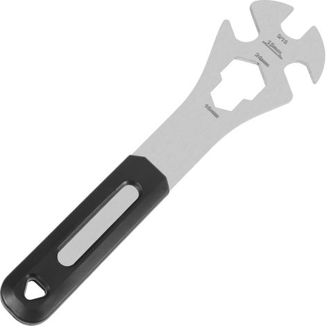Vélo Clé à Pédale, Clé à Pédale de Vélo avec Poignée Extra Longue, Clé de 15mm pour Vélo, Portable Outil de Démontage de Pédale 9/16, Trou Hexagonal 16mm/24mm (1/5)