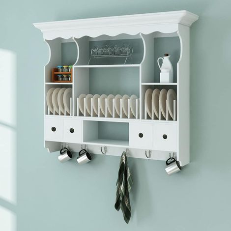 vidaXL Mueble de pared para cocina de madera blanco (1/5)