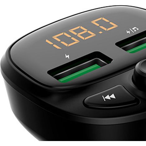 Dual-Port-USB-Autoladegerät mit Bluetooth, Freisprecheinrichtung, QC3.0-Schnellladefunktion, Zigarettenanzünderstecker und 2 Steckdosen (1/5)