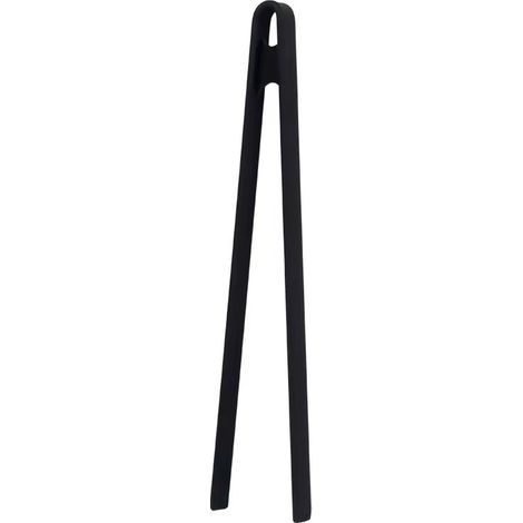 2 pinze da cucina per friggere e mangiare, plastica, lunghezza: 29 cm, nero