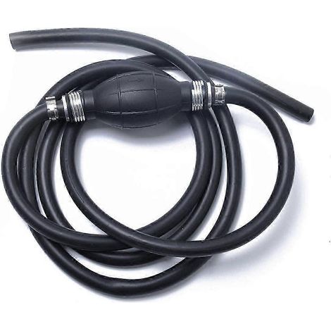 Tuyau de pompe à carburant essence, poire d'amorçage pour carburant automobile et bateau, tuyau d'aspiration universel pour pompe à essence/eau, siphon avec pompe de transfert de carburant (8 mm) (1/5)