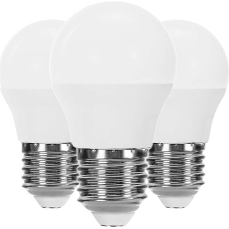 3er-Pack E27 6W kugelförmige LED-Lampen (entspricht 40W, 470lm, 15000h Leuchtdauer)