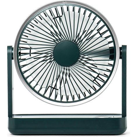 Ventilateur personnel 3600 mAh, rotation à 180°, petit ventilateur de bureau USB, 4 vitesses, affichage numérique (1/4)