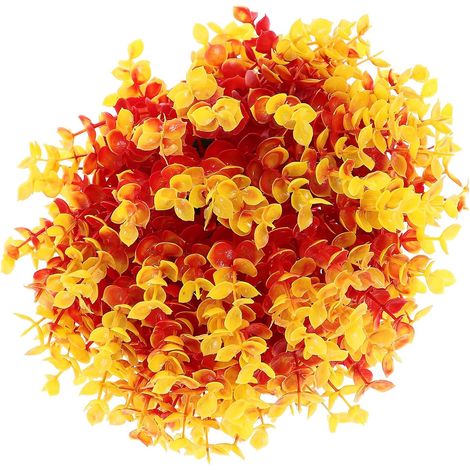 Boule D’Herbe Suspendue Décorative Orange Eucalyptus 40 Cm, Boule de Gazon Artificiel Synthétique pour Décoration Intérieure, Jardin, Mariage et Fête, Ornement Suspendu Naturel (1/5)