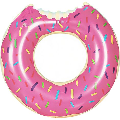 Bouée gonflable en forme de donut — Diamètre extérieur 70 cm, diamètre intérieur 30 cm — PVC extra épais — Bouée pour adultes et enfants (1/3)
