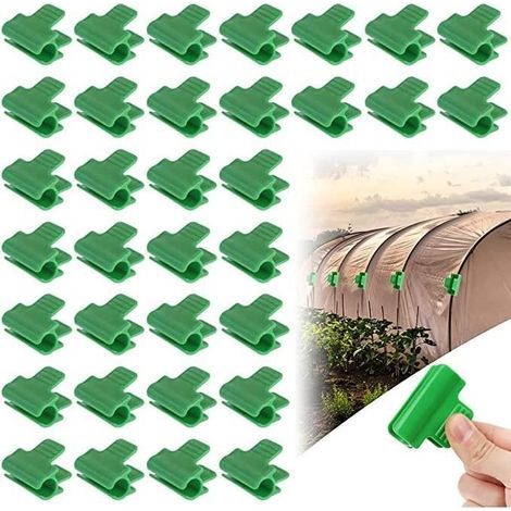 Gartenschlauchschellen, 35 Stück, Filmclips, Kunststoffnetz-Tunnelbogenabdeckung. (1/4)