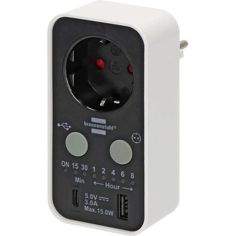 Brennenstuhl 1506180 Timer a spina digitale 3000 W IP20 (1/5)
