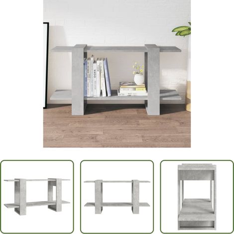 vidaXL Bücherregal Holzwerkstoff -  Bücherregal Betongrau 100x30x51 cm Holzwerkstoff (1/5)