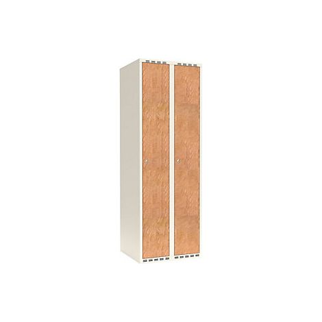 kaiserkraft  Armadietto Fydor  HPL  2 colonne  bianco/quercia