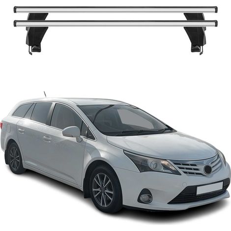 OMAC Dachträger Querträger Alu für Toyota Avensis III 2009-2018 – Abschließbar – T-Nut – City-Crash-getestet – Max. 50 kg Silber (1/5)