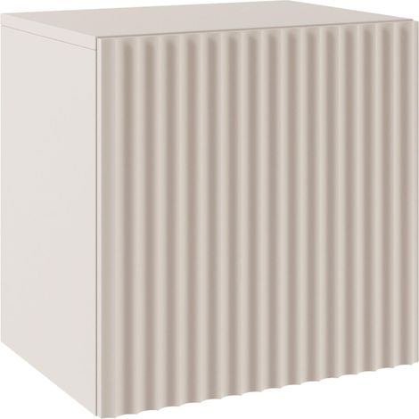 Table de Nuit 50 cm Beige Cachemire Façades Rainurées Système Push-to-Open 2 Étagères Intérieures Chevet Chambre Adulte Résistante et Élégante Idéale pour Lampe et Décorations (1/5)