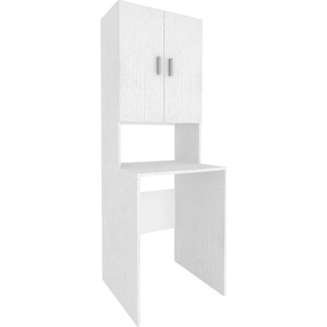 mobile per lavatrice 2 ante bianco fiammato 66x62x194,3 cm