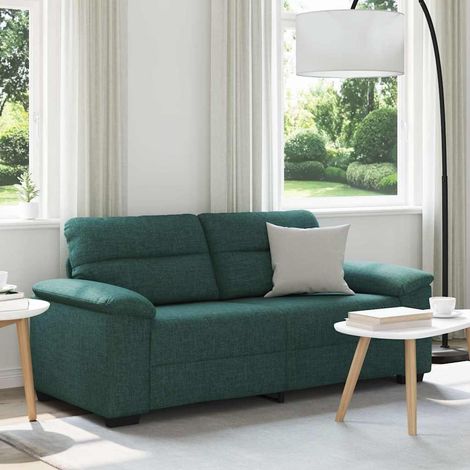 vidaXL Canapé 2 places vert foncé 180 x 81 x 84 cm en tissu (1/5)