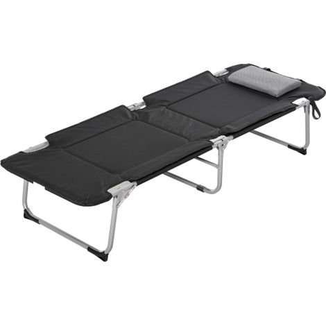 Meuble de jardin, Cama de camping pliable avec coussin, 183x66x33 cm, leve e portátil, idéal pour camping ao ar livre., gain de place, meuble extérieur, design moderne (1/5)